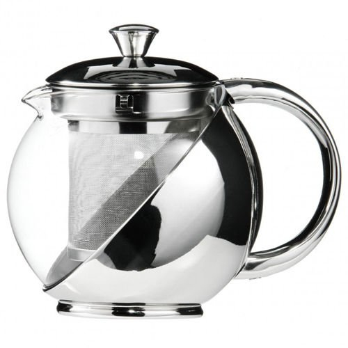 Kabalo 500ml Moderna Sylish Acciaio Inox e Vetro Teiera con tè Loose Leaf Infuser [500ml Modern Sylish Stainless Steel & Glass Teapot with Loose Tea Leaf Infuser]