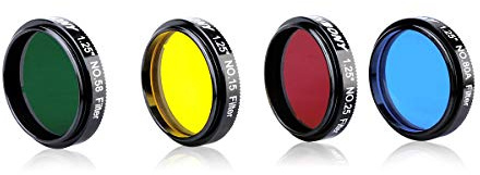SVBONY SV127 Telescope Filter Eyepiece Filter Set 1.25 Inch for Telescope Eyepiece with Storage Case for Planetary Details Ideal Accessory