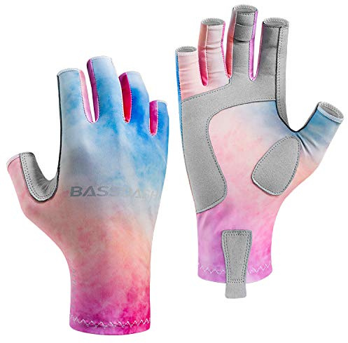 BASSDASH ALTIMATE UPF 50+ Women’s Fishing Gloves UV Sun Protection Fingerless Gloves for Kayaking Paddling Hiking Cycling Driving Shooting Training
