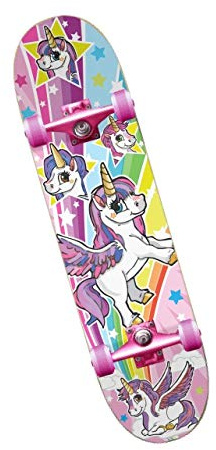 Unibos Unicorn Skateboard Magical Fantasy Children Colourful Skater Board