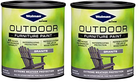 Wolman 360351-2PK Outdoor Furniture Paint, Quart, Granite, 2 Pack