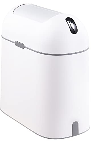 ELPHECO 9.5 Liters Motion Sensor Bathroom Bin, 2.5 Gallon Waterproof Trash Can with Butterfly lid, Bathroom Waste Basket Garbage Bin for Bedroom Kitchen and Office use (Grey)