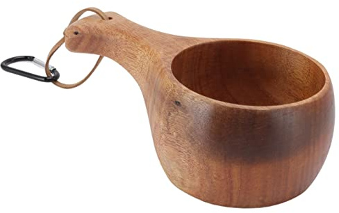 TOPINCN Coffee Cups Mugs Nordic Wooden Mug Outdoor Camping Hiking Drinking Cup Portable for Coffee Tea Milk Camping Mugs