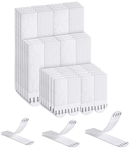 Ainiv Klebestreifen 32 Paar/64 Streifen, Bilder-Montagestreifen, Bilder Aufhängen ohne Bohren, Klettband Selbstklebend Streifen, Rückstandslos, Geeignet für Fotorahmen, Dekorationen, Rahmen, Spiegel