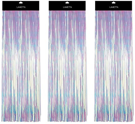 Lamette natalizie, lamette olografiche da appendere, 3 pezzi, per matrimoni, feste di compleanno, dimensioni: 50 cm (lamina olografica bianca)