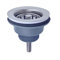 Qrity Residuos Cesta Colador, Valvula Fregadero T-73 -84 G1 1/2 Cesta Honda, Acero Inoxidable + ABS, Tornillos Longitud 70MM para Fregaderos de Granito, Mármol, Plástico y Cerámica