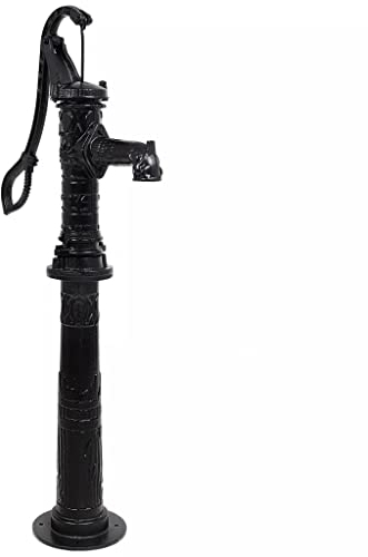 Handschwengelpumpe mit Ständer, JUNZAI Schwengelpumpe, Brunnenpumpe, Handpumpe, Wasserpumpe, Schwengel Pumpe, Gusseisen