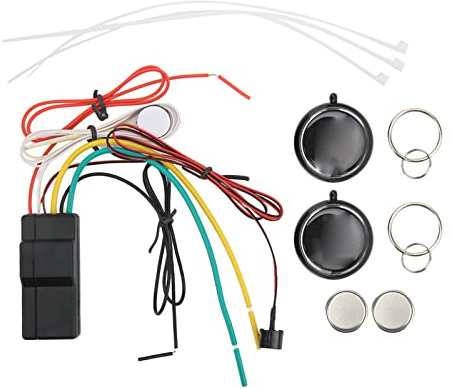 Sistema de Alarma de Entrada sin Llave con Bloqueo de Motor Inalámbrico Inmovilizador de Coche de 2,4 GHZ para Vehículo de 12V