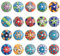 Boutons de tiroir Vintage en Céramique - Bouton de Porte Cuisine, Commode, mueble enfant et port placard - Boutons en ceramique pour Meubles et Portes, lot de 20 boutons colorés