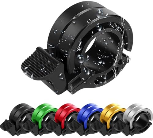 Ruayia Fahrradklingel Mountainbike, Mini Fahrradglocke, Biker Bell Fahrrad Klingel, Glocke Fahrradglocke für Bike MTB Mountainbike Perfekt für Radsportbegeisterte 22-22.8 mm Lenker - Schwarz