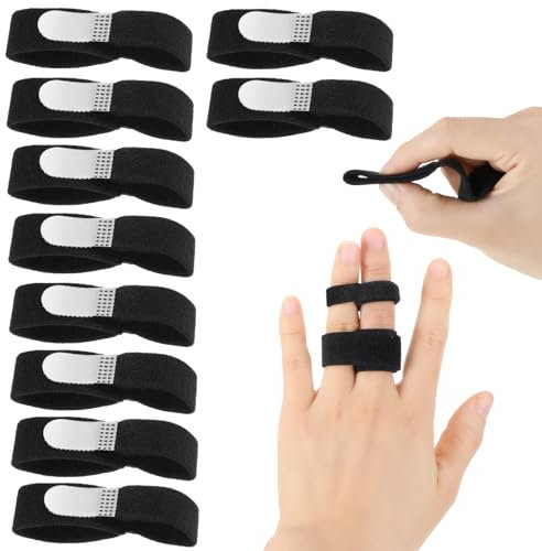 TIESOME 10 Stück Trigger Finger Schiene, Fingerbandage Fingerschiene Finger Tape Fingerschiene Kleiner Finger Bandage Finger Verstellbare Fingerschutz