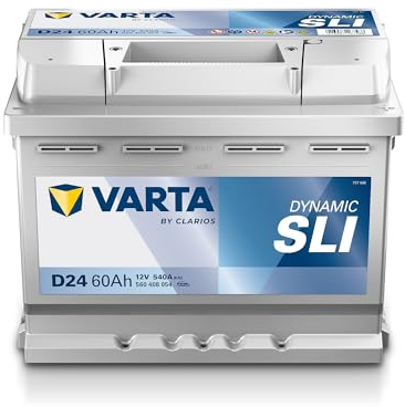 VARTA Automotive DYNAMIC SLI (D24) 12V 60Ah 540A - Nassbatterie KFZ mit Standardausstattung & ohne Start-Stopp System - Starterbatterie für einfachen Energiebedarf - Bleisäurebatterie wartungsfrei