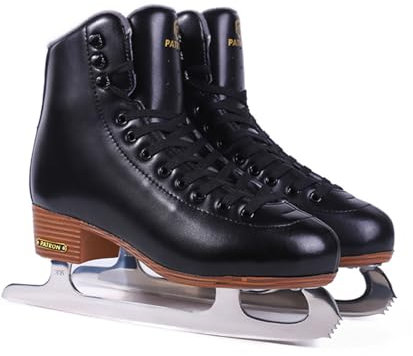 Unisex Schlittschuhe Eishockey Eislaufen für Erwachsende,Obermaterial Leder Edelstahlkufe vorgeschliffen Schlittschuhe,Optimaler Halt & bequemer Komfort für Anfänger und fortgeschrittene Skater