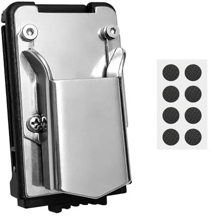 HnvPBbao Ceinture Porte Outil en Acier Inoxydable 304， Porte Outils Ceinture，pour électriciens, menuisiers et Artisans, ​Compatible avec​ visseuse sans Fil, mètre Ruban et cloueur