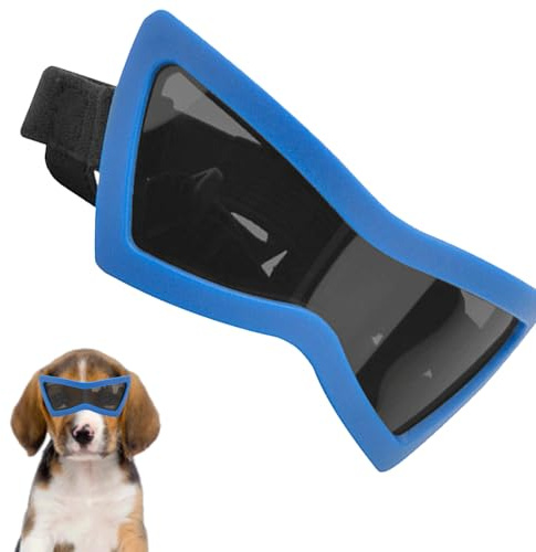 Hundsolglasögon UV-Skydd, Dammtät, Djurglasögon, Justerbar Rem | Vindtäta Glasögon för Hundar Justerbart Band Husdjursögonaccessoar Valpar Sommarutflykter Vandring Äventyr