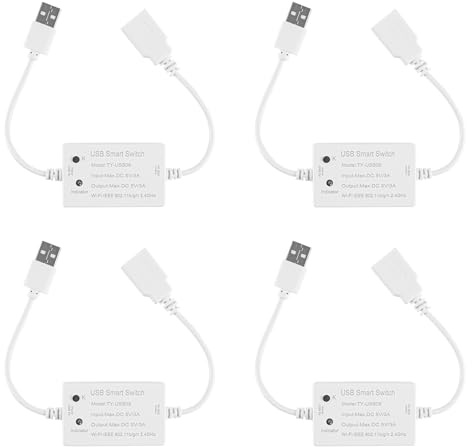 Dropfree 4X Tuya USB Switch WiFi Controller Universal Breaker Timer Life for USB Appliances for Home