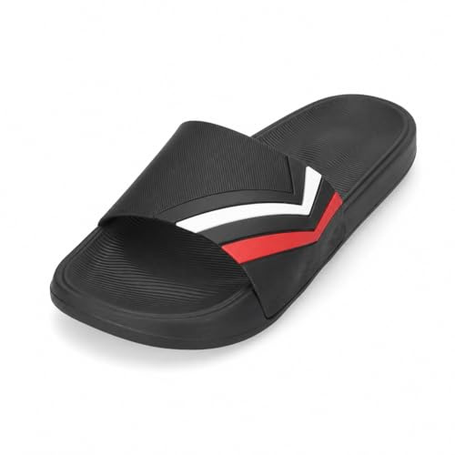 CLEIKES Ciabatte Uomo Mare e Piscina Ciabatte Antiscivolo Uomo per Bagno e Doccia (Nero, 43 EU, MES260094-0)