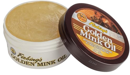 Fiebing's Golden Mink Oil Leather Preserver, 6 oz - Waterproofs, Preserves and Conditions Leather and Vinyl