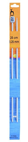 Pony Metal Knitting Pins/ Knitting Needles 25cm long - 3.25mm