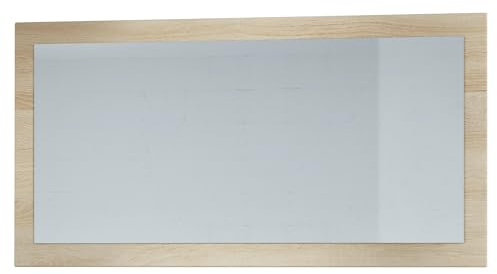 Vladon Spiegel Lima, Made in Germany, Wandspiegel mit Rahmen im modernen Stil, Eiche sägerau (110 x 52 cm)