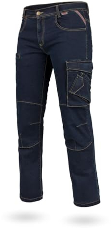 WÜRTH MODYF Arbeitsjeans Multipocket Stretch X - professionelle Arbeitshose für Herren - Arbeitsjeans mit Reißverschluss - in der Größe 52 in Blau