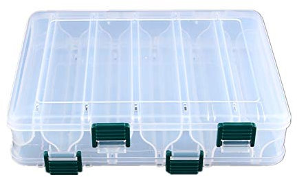 Cassetta degli Attrezzi da Pesca - 12 Scomparti Scatola for Esche Artificiali Attrezzatura da Pesca Scatola di immagazzinaggio bilaterale Grande
