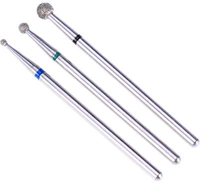 Beaupretty Set di Punte per Frese a 3 Punte con Testa di Macinazione a Diamante con Codolo 3 Pezzi per Ceramica in Pietra con Pietra di