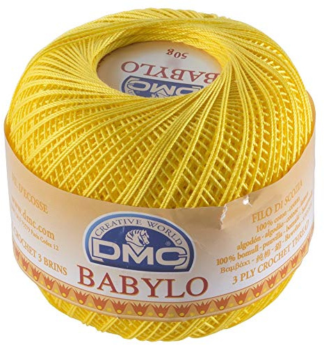 DMC Babylo Strength 20-50g #973 Yellow Crochet Yarn Fillet Yarn Crochet Cotton
