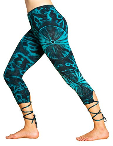 PANASIAM Lace-up Legging 3/4 Batik CS03 Blue, S