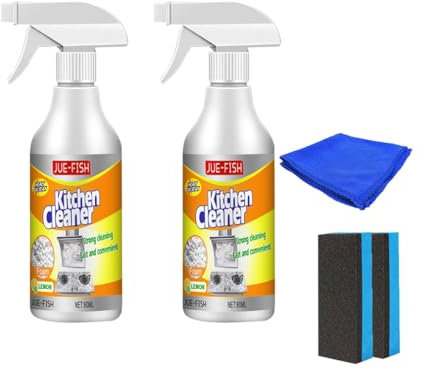 Shinepro Kitchen Cleaner, Shinepro Küchenreiniger, Schaumreiniger für die Küche, Schäumender schwerölfleckenreiniger, Allzweck Schaumreiniger, Herd- und Backofenreiniger (2Set)