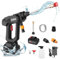 Battery Pressure Washer, 35Bar High Pressure Washer, Portable Pressure Washer with 5600mAh Rechargeable Battery, 3 Cleaning Levels, with 5m Hose, for Car, Patio, Window, Lawn (Black,1 Battery)