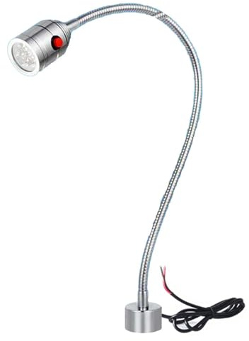 Magnetisk Arbetslampa, LED-maskin med Flexibel Svanhals och Magnetisk Bas, LED-arbets 5W 24V Verktygs för Svarv, Arbetsbänk,