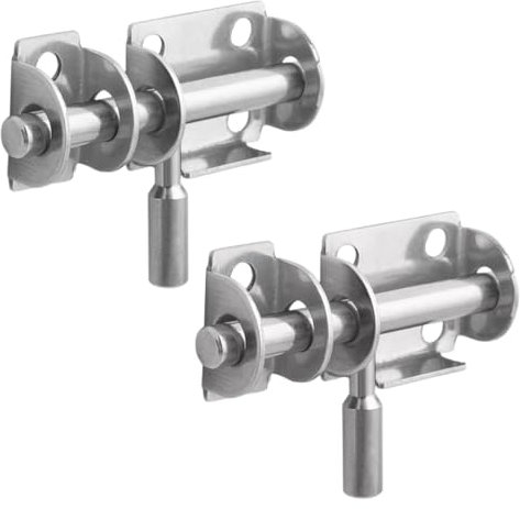EYVRPAU 2 Unidades Pestillo para Puerta Acero Inoxidable Cerrojo Pequeño Cierre Deslizante para Jardines Habitaciones Muebles Incluye Tornillos (65 mm)