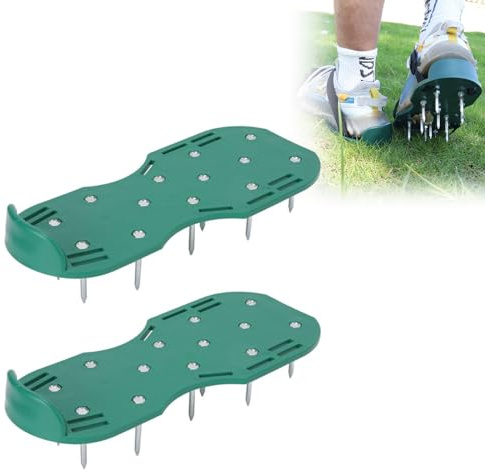 Noeborty 1 par de Zapatos de uñas con Clavos de 13 cm, Sandalias aireadores de césped, Zapatos de uñas, para facilitar la ventilación de Superficies de césped (Verde)
