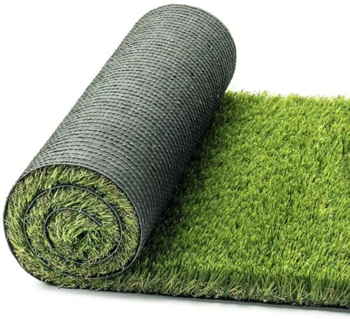 OLIVO.Shop - Erba Sintetica per Esterno, Erba finta, Rotolo, Effetto Vero Prato Sintetico 30 mm LUXURY GRASS GREEN (2x2 mt)