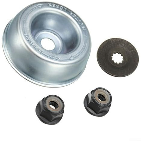 Kit de herramientas de hoja de metal para reparación de desbrozadoras con arandela de empuje y tamaños de tuerca