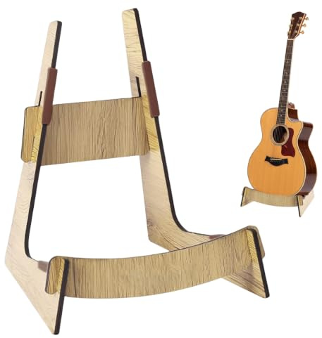 PacuM Support Guitare Sol en Bois Détachable Portable Universel 20*121*25CM