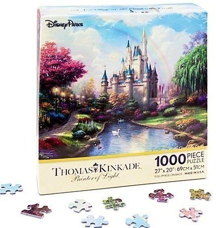 Thomas Kinkade Painter's of Light A New Day at the Cinderella Castle 1000 Piece Jigsaw Puzzle MADE IN USA