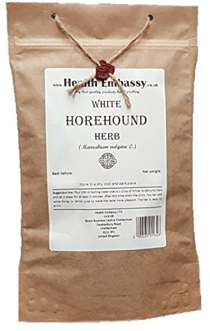 Health Embassy White Horehound Herb | Marrubium Vulgare L | Herbal Tea (100g)