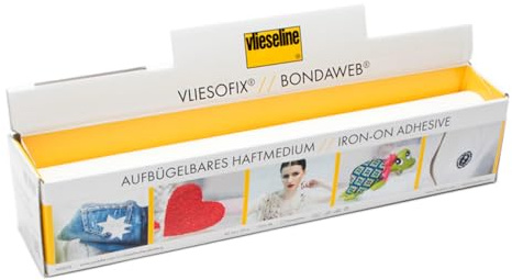 3 meter - Vlieseline Bondaweb stryk på smältbart gränssnitt nät självhäftande pappersapplikationer konst hantverk lappverk bredd 45 cm