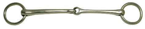 ARBO-INOX Gebisse Unterlegtrense Edelstahl einfach gebrochen massiv (12,5cm)