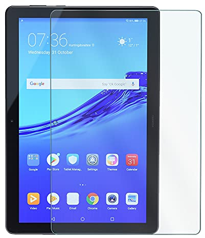 REY Pack 2X Pellicola salvaschermo per Huawei MEDIAPAD T5 10.1, Pellicole salvaschermo Vetro Temperato 9H+, di qualità Premium Tablet