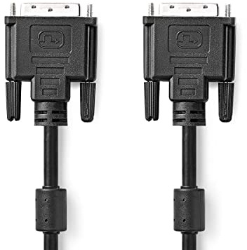 NEDIS Cable DVI Cable DVI | DVI-D 24 + 1-Pin Macho | DVI-D 24 + 1-Pin Macho | 2560x1600 | Niquelado | 2.00 m | PVC | Negro | Bolsa Polybag 10.0 m 10.0 m