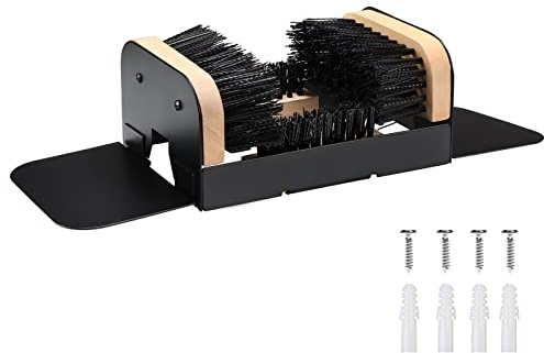 MLOHASING The Original Boot Scrubber, Outside Boot Scraper, for All Weather Industrial Shoe Cleaner & Scraper Brush (with Ears)
