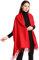 Arctic Penguin Pashmina Schal Kaschmir Stolen Damen Schultertuch für Frauen Hochzeit Kaschmirschal Herren Umschlagtuch Winter/ (Rot)