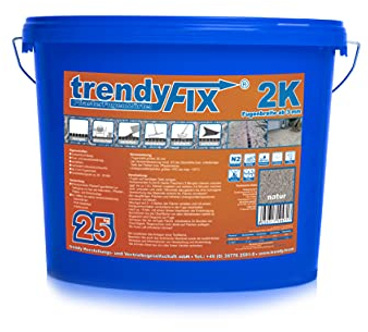 2K TrendyFIX - Mortero para juntas de pavimento (carga media de tráfico, 25 kg)