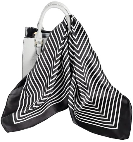 KOOYOL Femme Foulard Carré de Soie Multi-motifs Foulards de la mode légère Carré Wrap Sentir soie Écharpes