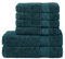 Komfortec 6er Handtuch Set aus 100% Baumwolle, 2er Badetücher 70x140 cm und 4er Handtücher 50x100 cm, Frottee, Weich, Petrol