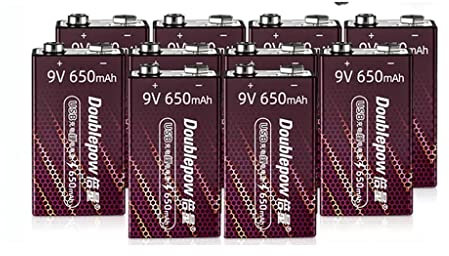 Batteria ricaricabile da 9 V Batteria al litio 6F22 Temperatura corporea Gun Cube Multimetro Microfono Nove Volt Usb Chitarra (Size : 10)