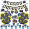Bluelves Polizei Geburtstag Deko, Geburtstagsfeier Dekorationen Luftballons Set, Polizeiauto Folienballon für Partyzubehör